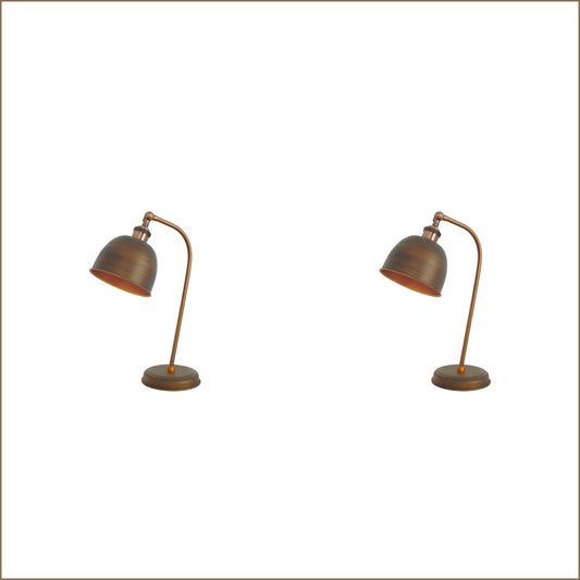 2X Lexi Lighting Lenna Table Lamp - Pewter