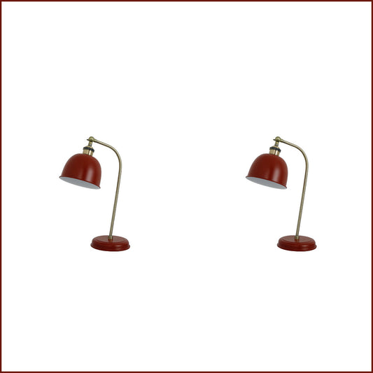 2X Lexi Lighting Lenna Table Lamp - Red