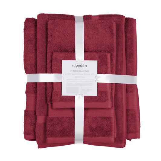 Algodon St Regis Collection Towel Pack - 5pc (Berry)