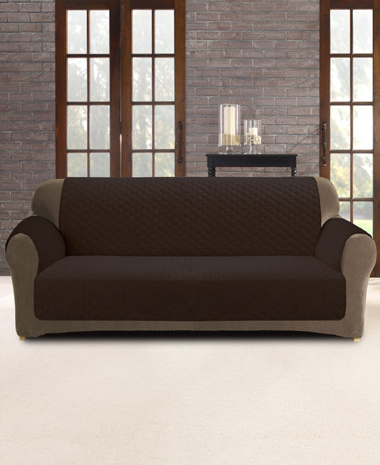Custom Fit Sofa Cover Protector - 2 Seater (Coffee)