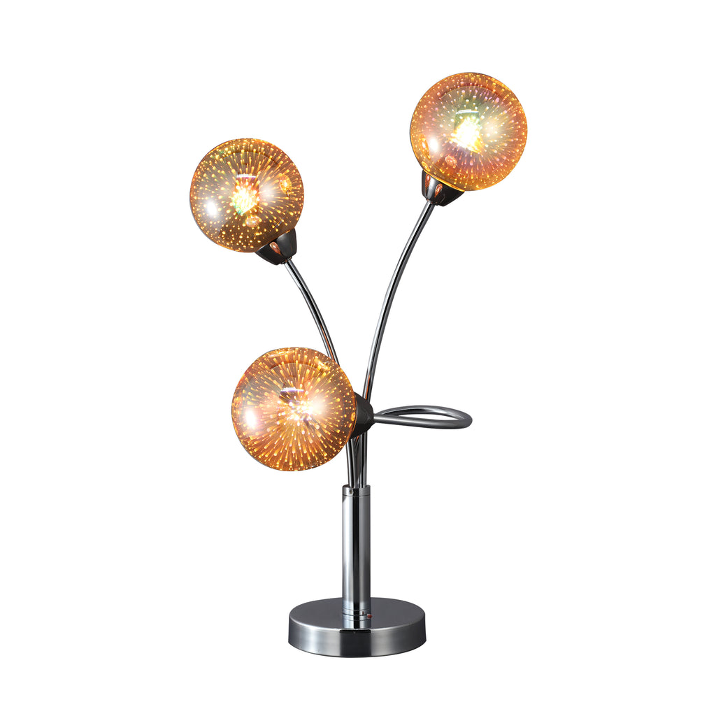 Sleek Candice Table Lamp with three sphere lights