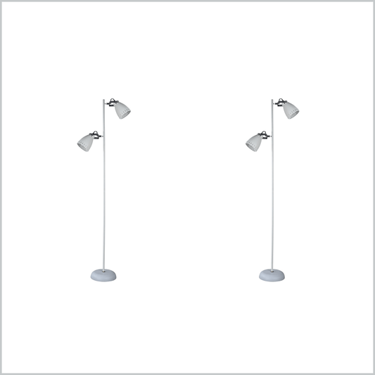 2 X Lexi Lighting Audrey Floor Lamp - White