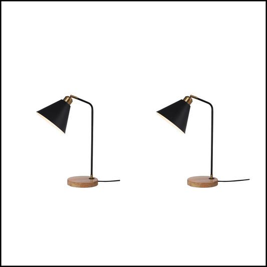 2 X Lexi Lighting Aimee Table Lamp - Black