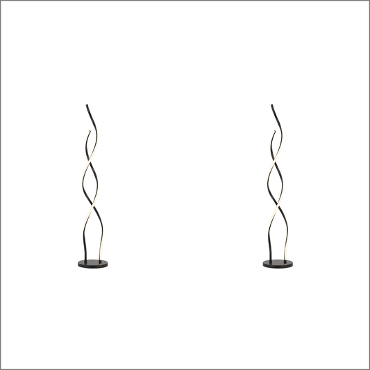 2 X Lexi Lighting Acropora LED Floor Lamp - Black