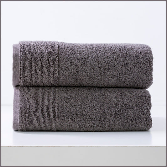 Renee Taylor Aireys 650 GSM Zero Twist 2 Pack Bath Sheet Towel  Nickel