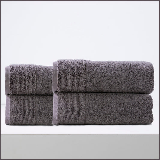 Renee Taylor Aireys 650 GSM Zero Twist 4 Pack Bath Sheet Towel Nickel