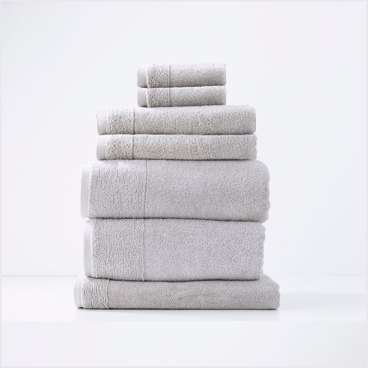 Renee Taylor Aireys 650 GSM Zero Twist 7 Piece Bath Towel Vapour