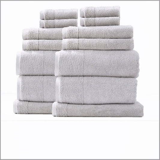 Renee Taylor Aireys 650 GSM Zero Twist 14 Piece Bath Towel Vapour