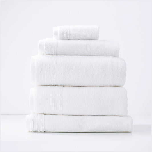 Renee Taylor Aireys 650 GSM Zero Twist 5 Piece Bath Towel Snow