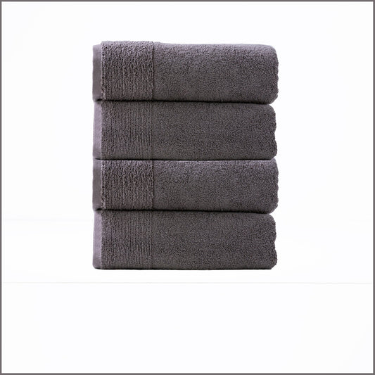 4 Piece Bath Towel Renee Taylor Aireys 650 GSM Zero Twist Nickel