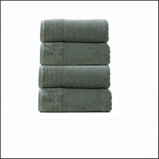 4 Piece Bath Towel Renee Taylor Aireys 650 GSM Zero Twist Agave