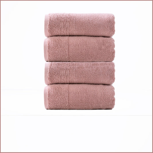 4 Piece Bath Towel Renee Taylor Aireys 650 GSM Zero Twist Cherwood