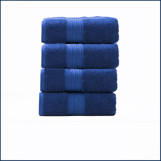 Renee Taylor Brentwood 650 GSM Low Twist 4 Piece Bath Towel Royal