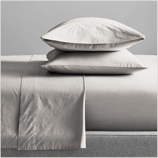 King Single Bed Renee Taylor 300 Thread Count 100% Organic Cotton Sheet Set Moonbeam