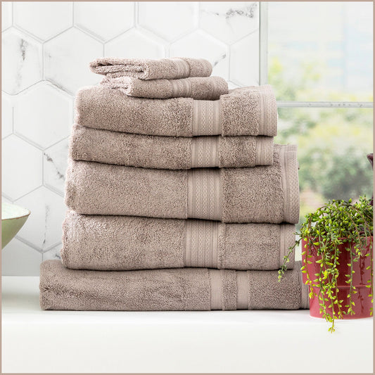 Renee Taylor Stella 650 GSM Super Soft Bamboo Cotton 7 Piece Pewter