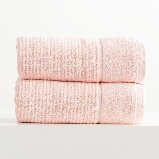 Renee Taylor Cambridge 650 GSM Textured 2 Pack Bath Sheet Towel Primrose