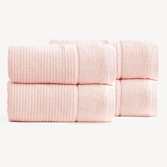 Renee Taylor Cambridge 650 GSM Textured 4 Pack Bath Sheet Towel Primrose