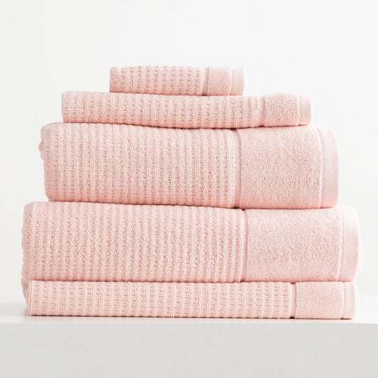 Renee Taylor Cambridge 650 GSM Textured 5 Piece pack Bath Towel Primrose