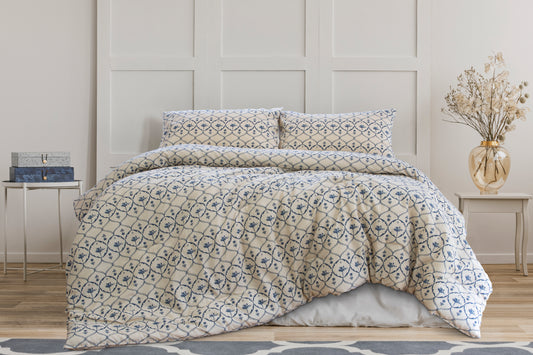 Ardor Boudoir Tosca Printed Comforter Set - Queen/King (Linen)
