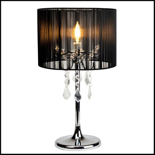 Lexi Lighting Paris Crystal Table Lamp - Black