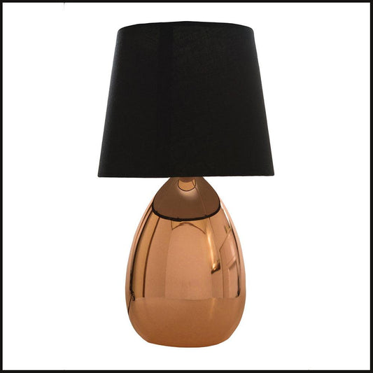 Lexi Lighting Libby Touch Table Lamp - Copper with Black Shade