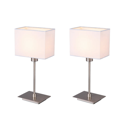 2 X Lexi Lighting Set of 2 Pueblo Table Lamp - White