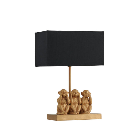 Lexi Lighting Three Wise Monkeys Table Lamp