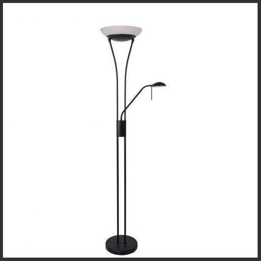 2 X Lexi Lighting Reed LED Mother & Child Floor Lamp - Black