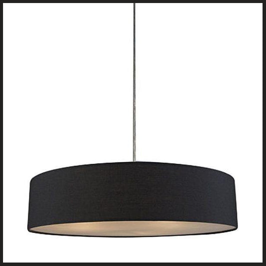 2 X Lexi Lighting Mara Drum Pendant Light with Black Shade