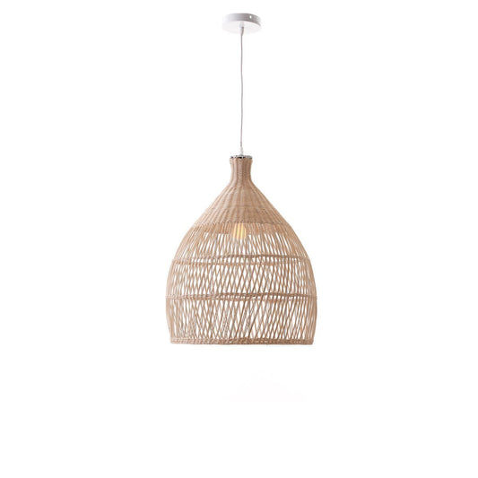 2 X Lexi Lighting Shanen Rattan Pendant Light - White