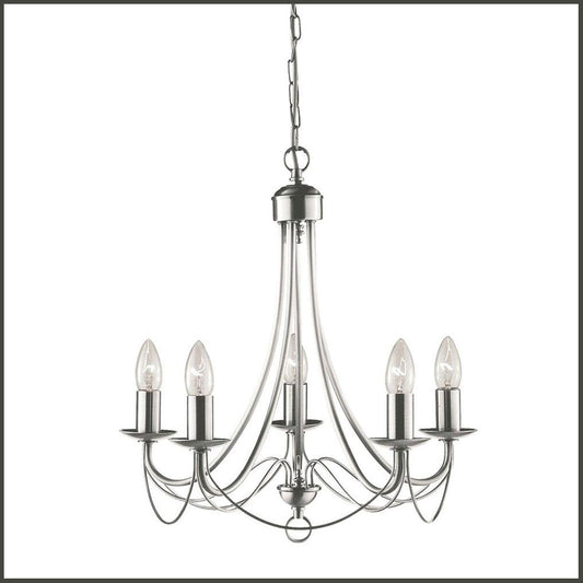 Lexi Lighting Zanzibar 5-Light Chandelier - Stain Chrome